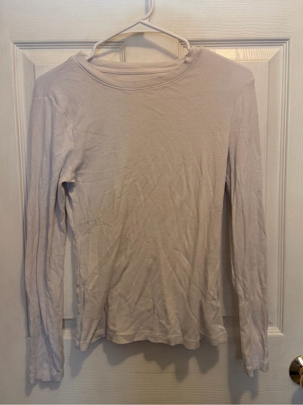 a new day Cream Ribbed  Top